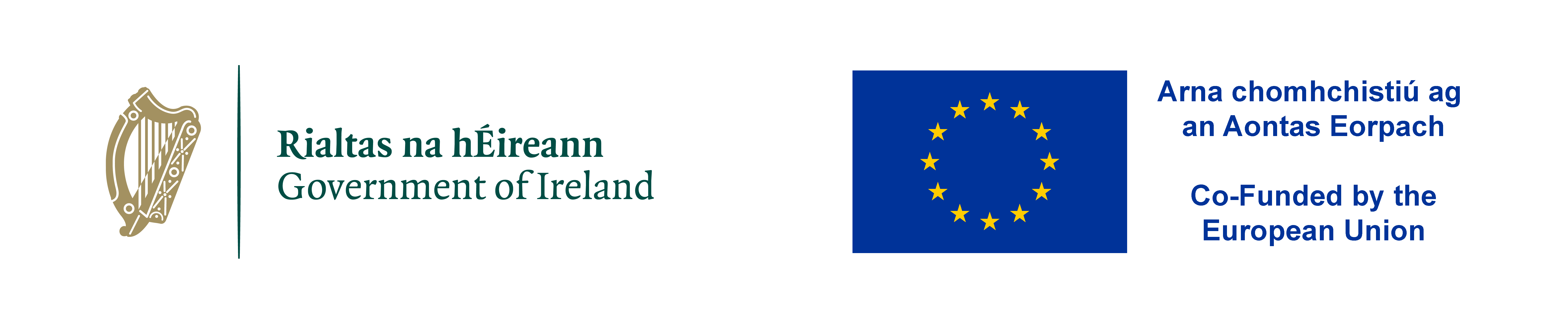 an image containing a logo for the European Union and another for the Government of Ireland.